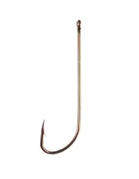 Eagle Claw Extra-Long Bronze Hook – Size 2/0, 10-Pack