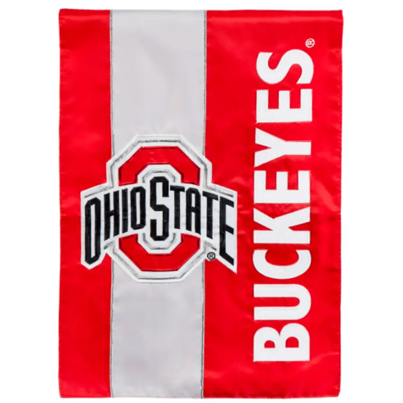 Embellished Ohio State University Garden Flag