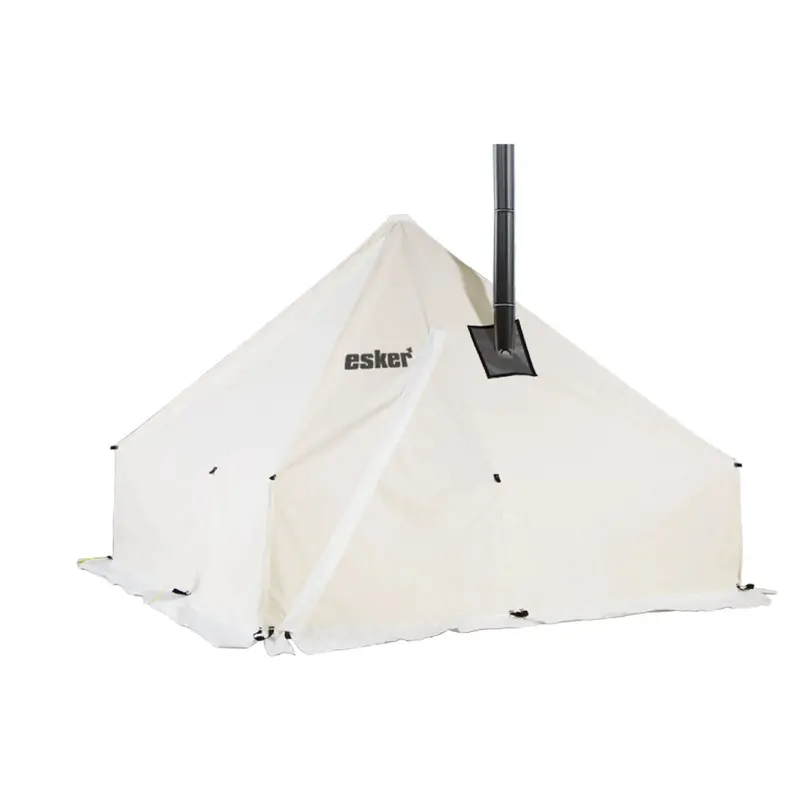 Esker Classic Winter Hot Tent – 10×10 ft Heavy-Duty Canvas Tent with Heat Vent