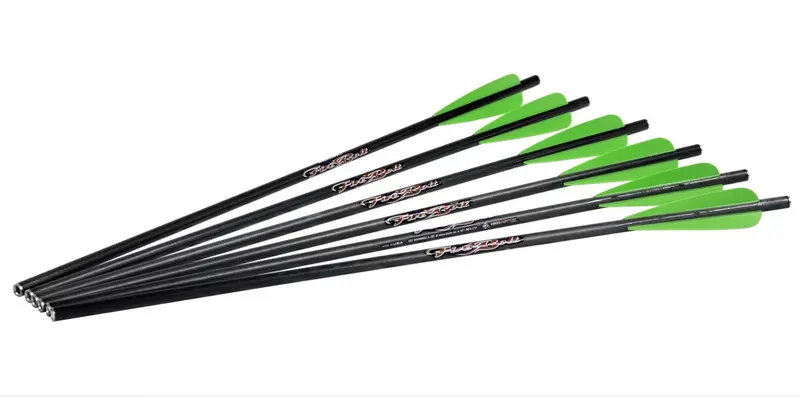 Excalibur FireBolt 20-Inch Carbon Hunting Arrows – 6-Pack Set for Compound Crossbows