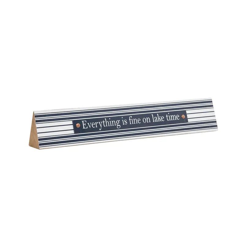 ‘Fine at the Lake’ Message Bar – Rustic Coastal Wall Decor