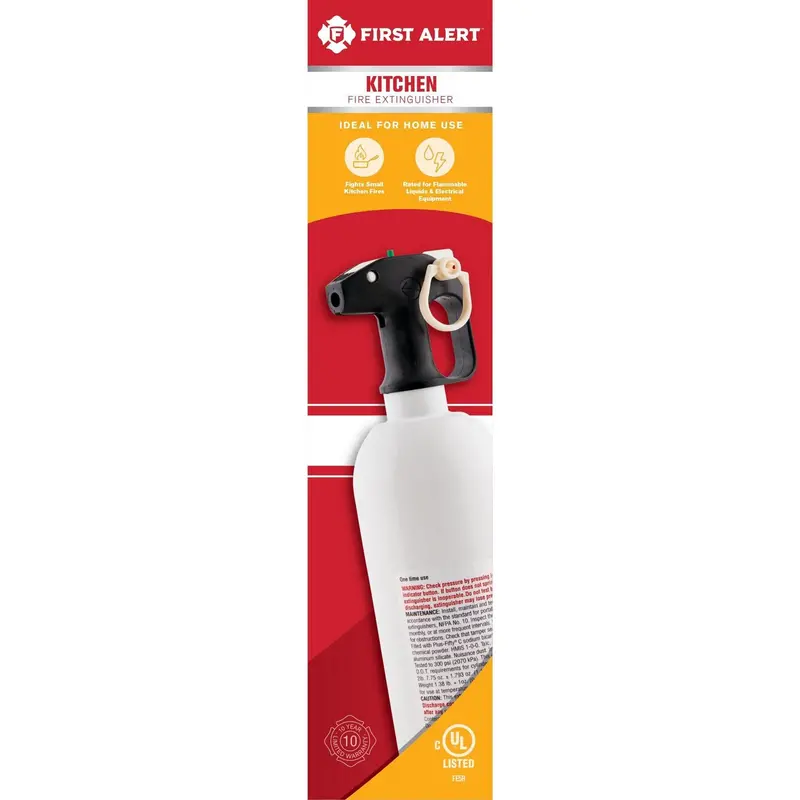 First Alert KFE5-A Dual-Purpose Fire Extinguisher – For Kitchen and General Home Use