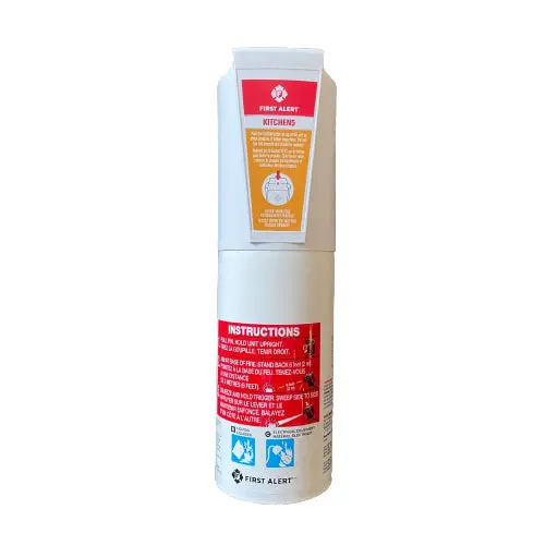 First Alert KITCHEN5 Compact Fire Extinguisher – Kitchen-Specific Class K Fire Suppressor