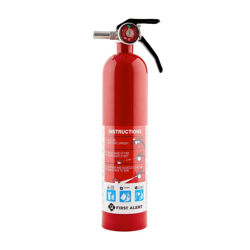 First Alert Rechargeable Fire Extinguisher – Cordless Home Safety Unit with LED Gauge