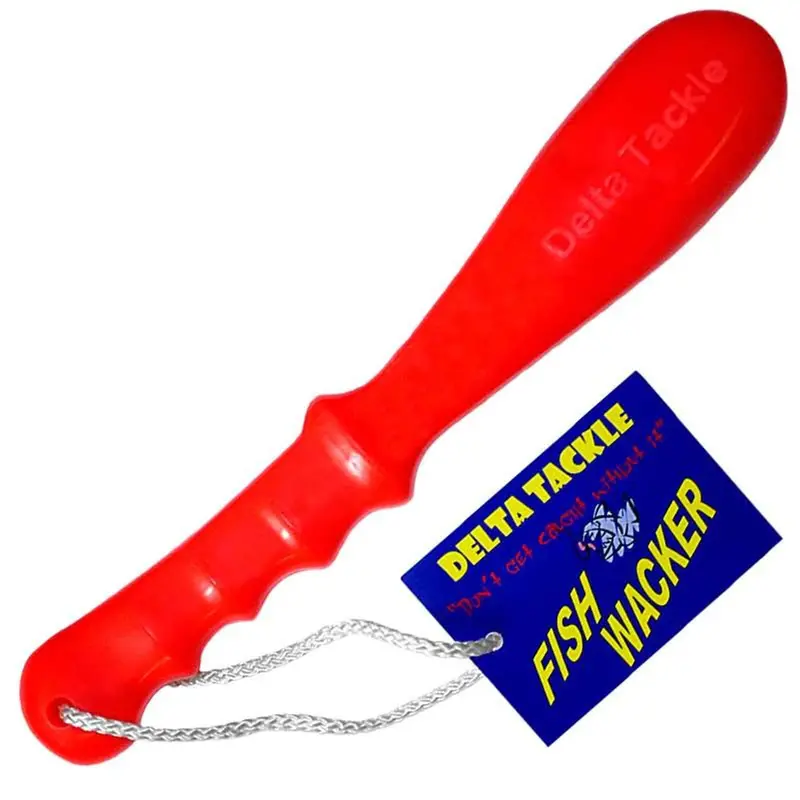 Fish Wacker 12-Inch Red Rubber Landing Net – Sturdy Handle, Non-Slip Grip
