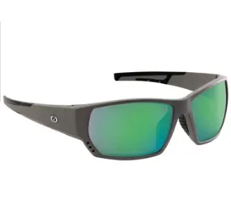 Flying Fisherman Drop Back Sunglasses – Matte Gray-Green Mirror Lens