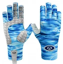 Flying Fisherman SunBandit Pro Series Fishing Gloves – Blue, Water-Resistant, L/XL