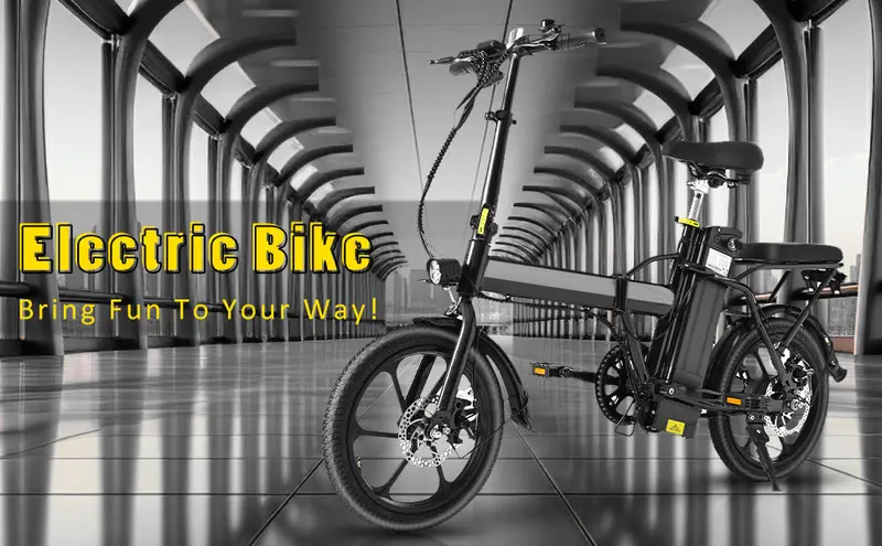 Foldable 16-Inch Electric Commuter Bike – 500W Motor, 15.5 MPH, 42V/10.4Ah Removable Battery