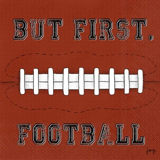Football-Themed First Cocktail Napkin Set