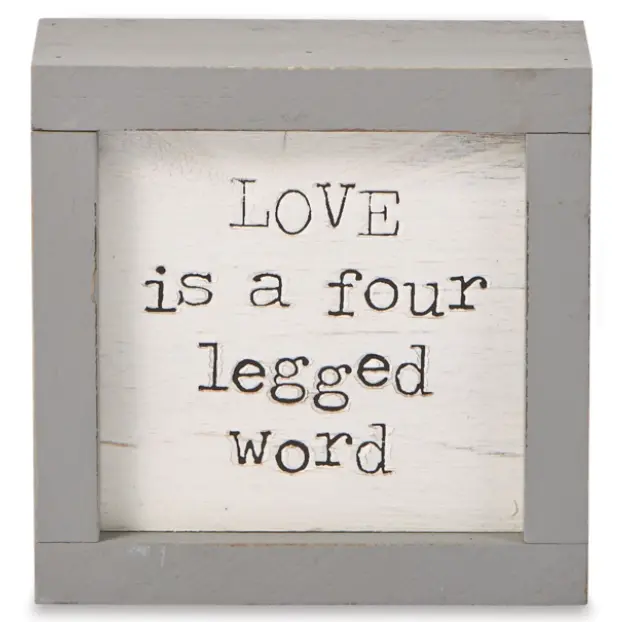 Four-Legged Friend Wooden Plaque – Pet Lover Wall Art