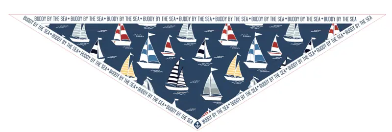 Freedom Sails Pet Bandana – Nautical Flag Pattern