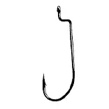 Gamakatsu Offset Worm Hook – Black Nickel, Size 5/0 (5-Pack)