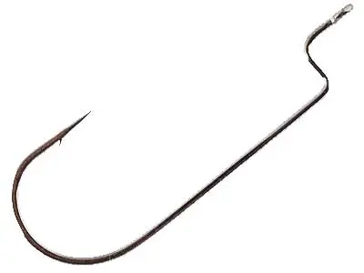 Gamakatsu Round Bend Offset Hook – Black, Size 5/0 (5-Pack)