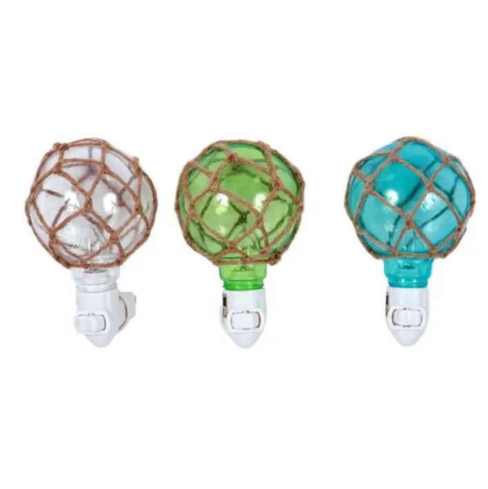 Glass Float LED Night Light – Coastal Ambiance