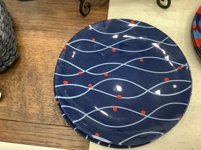 Glass Lake-Themed Appetizer Serving Plates Set