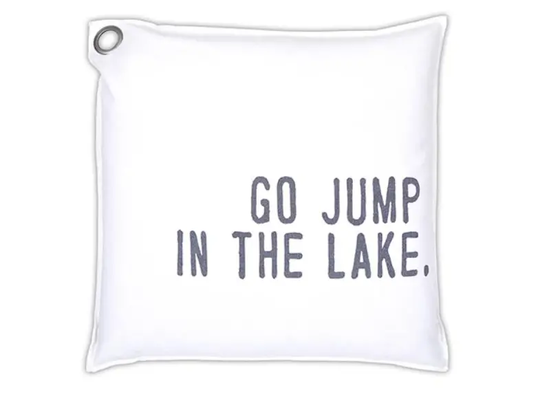 Go Jump in the Lake Euro Sham – Nautical Accent Pillow