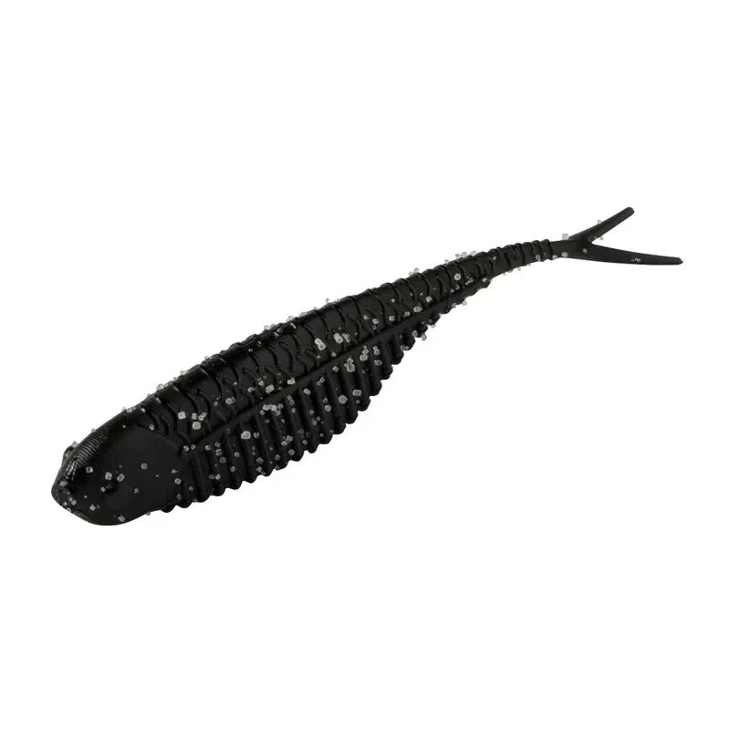 Great Lakes Finesse Hover Minnow Soft Bait – 2.75 Inches, Matte Black, 8-Pack
