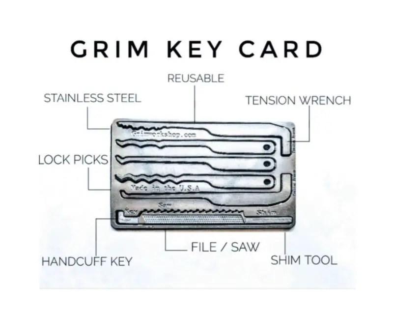 Grim Workshop Lock Pick Set — Compact Keycard Design