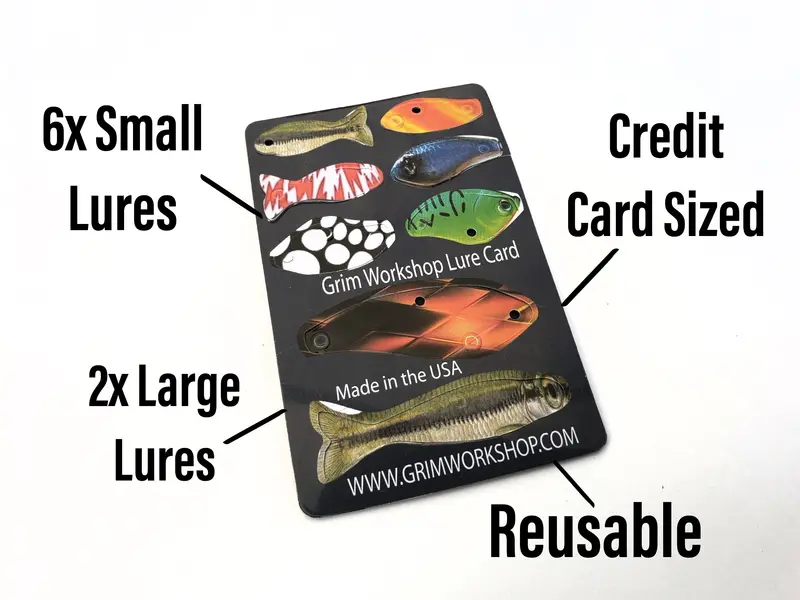 Grim Workshop Survival Fishing Lure Reference Card – Compact Field Tool
