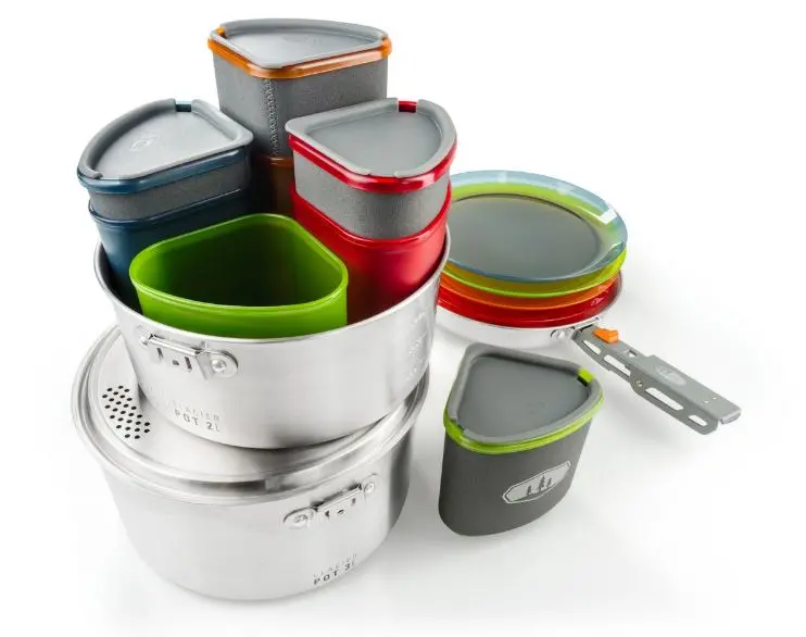 GSI Glacier Stainless Steel Camper Complete Cooking Kit