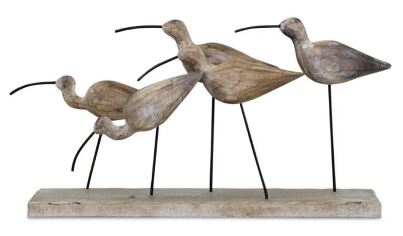Handcrafted Wooden Bird Figurines for Home Styling