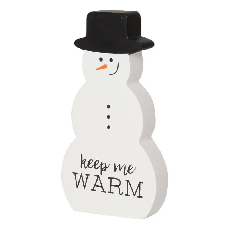 Keep Warm Snowman Holiday Decorative Figurine