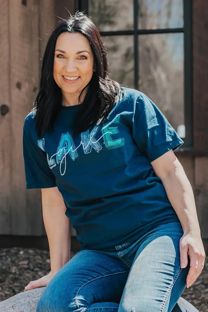Lake Blue Ringspun Brushed Cotton Tee