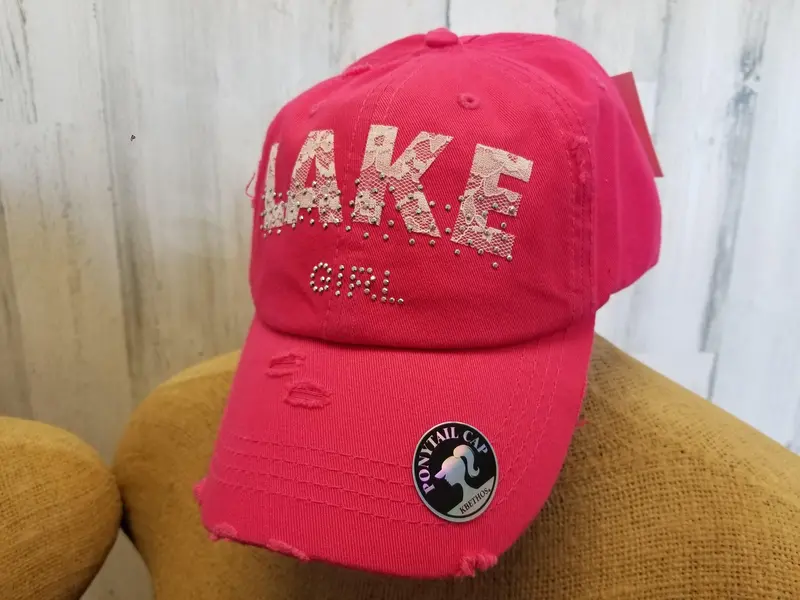 Lake-Inspired Glitter Embellished Cap