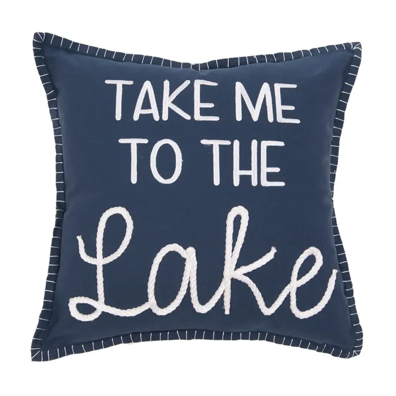Lake-Themed Throw Pillow – ‘Take Me To The Lake’ Design