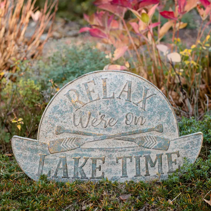 ‘Lake Time’ Engraved Wood or Metal Plaque