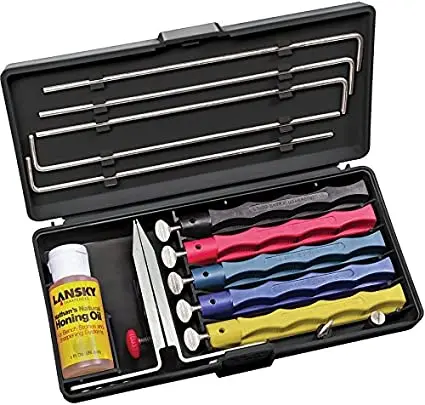 LANSKY Deluxe Sharpening Set – Five Precision Guide Rods Included