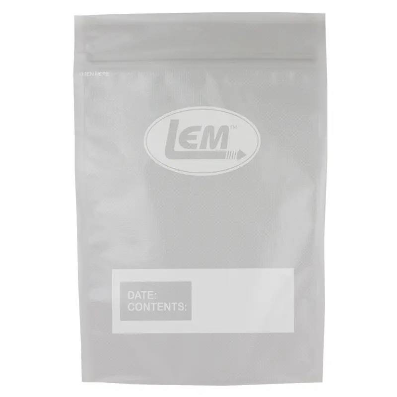 LEM Quart-Sized Zipper Top Vacuum Sealer Bags – 8″ x 12″, 100-Pack
