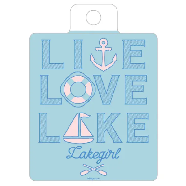‘Live Love Lakegirl’ Adhesive Sticker Set