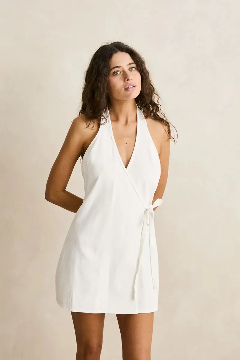 Louise Wrap-Style Mini Dress