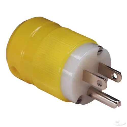 Marinco 15A/125V Straight-Blade Male Plug – Heavy-Duty Dockside Connector (Model 5266CR)