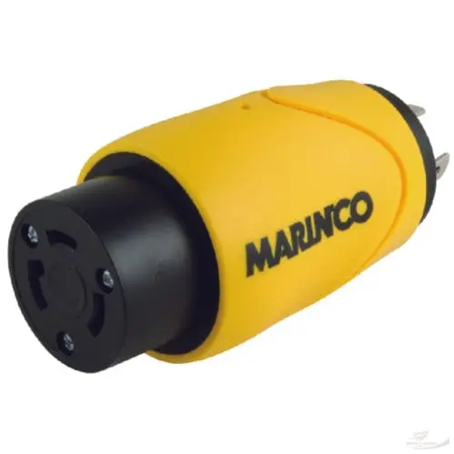 Marinco Adapter – 20A Dockside Male to 30A Boatside Female Locking Interface (Legacy S30-30)
