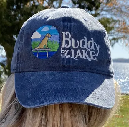 Medium Blue Buddy by the Lake Baseball Cap