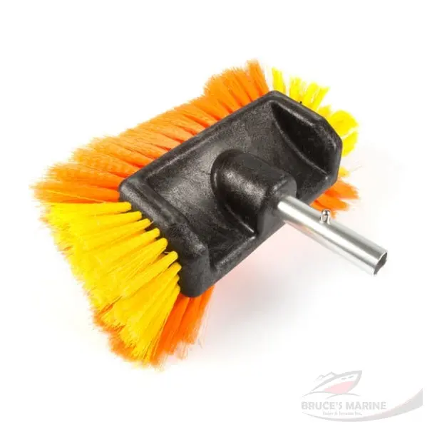 Medium-to-Stiff Combo Deck Brush with Dual-Density Bristles