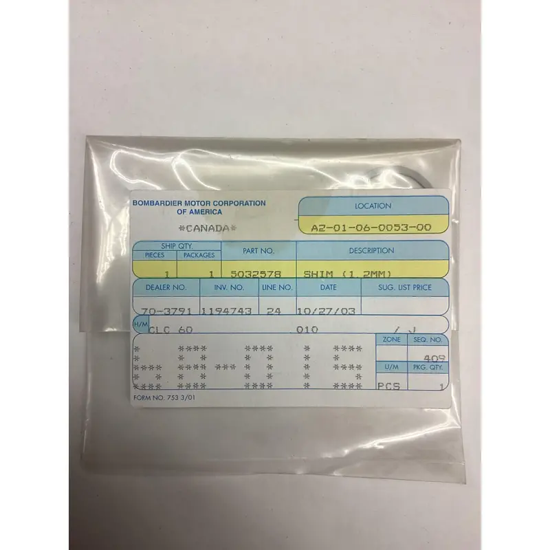 Metric Thickness Shim for Engine Rebuilds – Part No. 5032578