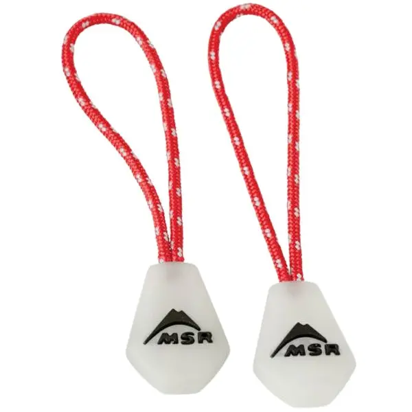 MSR Glow-in-the-Dark Zipper Pulls – High-Visibility Tent & Pack Accessories