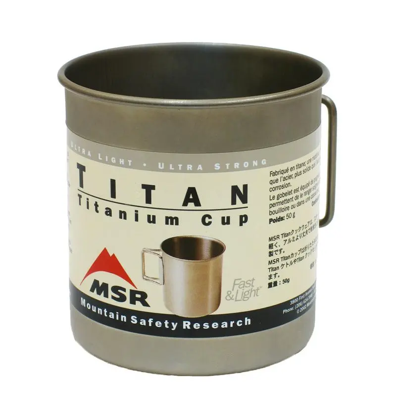 MSR Ultralight Titanium Cup – Durable, Nesting 300ml Camp Cup for Backpackers