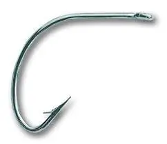 Mustad Nickel-Plated Wide Gap Hook – Size 1, 10-Pack