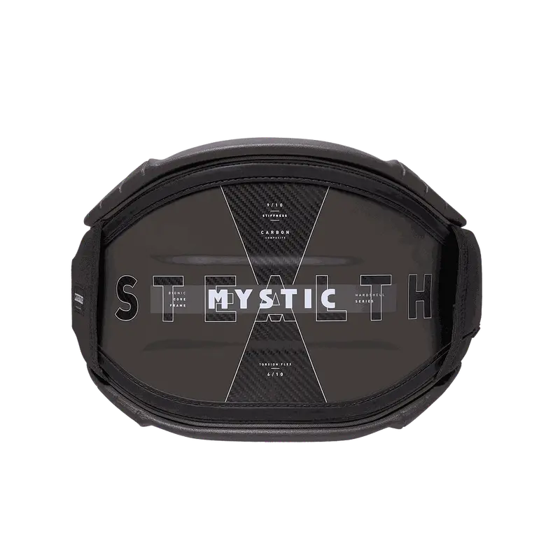 Mystic Stealth Carbon Hardshell Waist Harness 2025 – Rigid Support Foil Harness