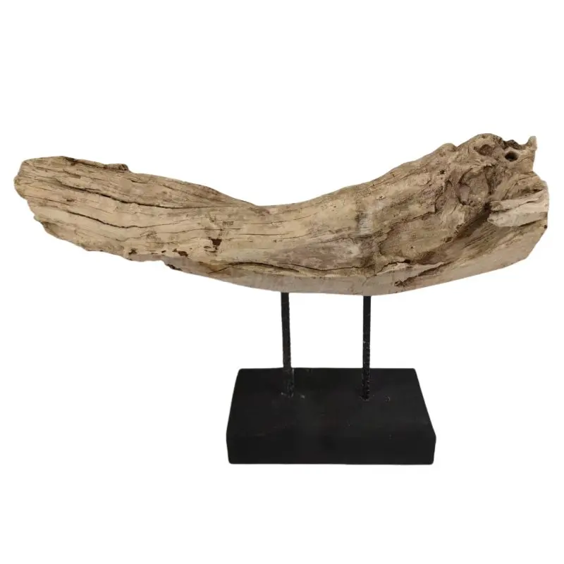 Natural Driftwood Sculpture on Display Stand