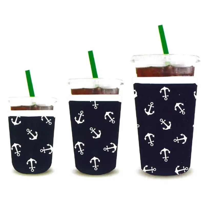 Nautical Anchor Pattern Coffee Cozy