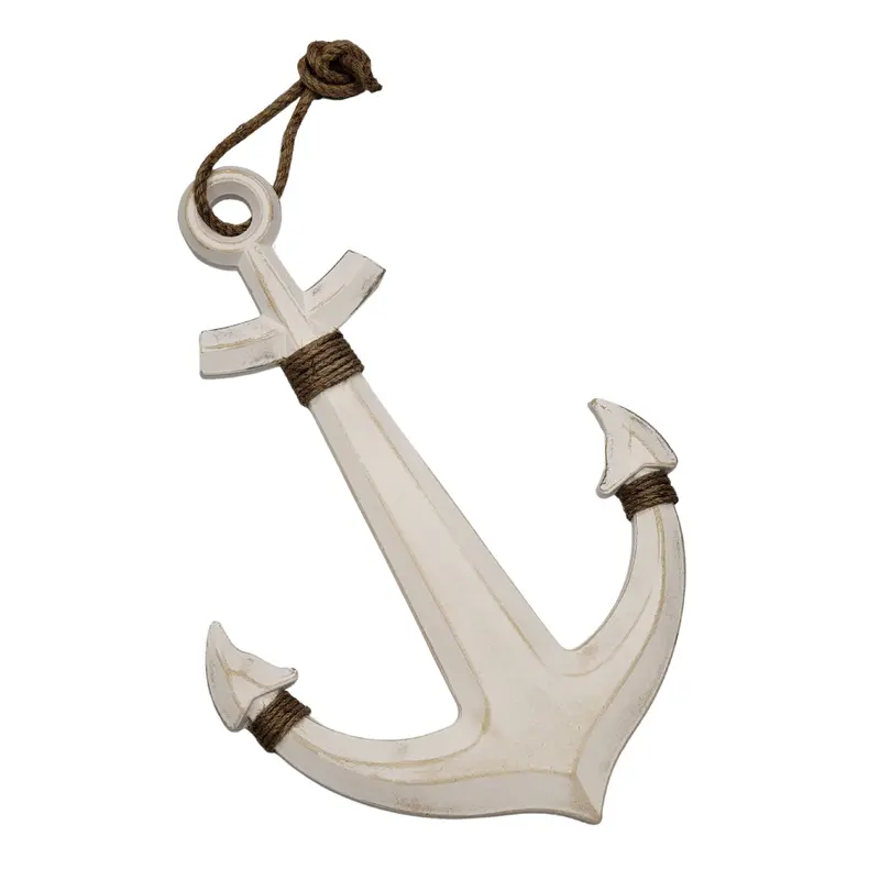 Nautical Rope-and-Anchored Metal Wall Decor