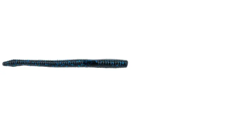 NetBait Mag Finesse Worm 4.75-Inch Soft Plastic in Black/Blue Flake – 16-Count