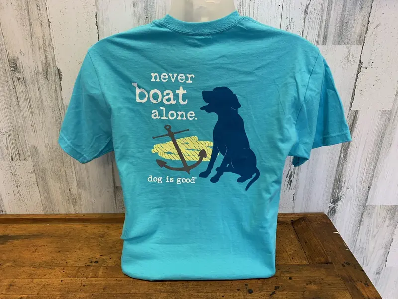 Never Boat Alone – Humorous Nautical Safety Tee