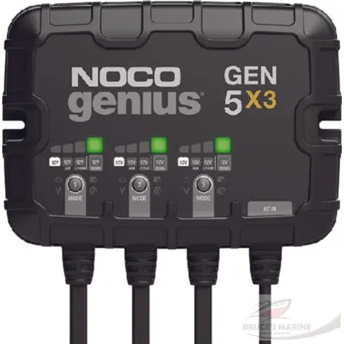 NOCO GEN5X3 Onboard Marine Battery Charger – 3-Bank, 12V/24V