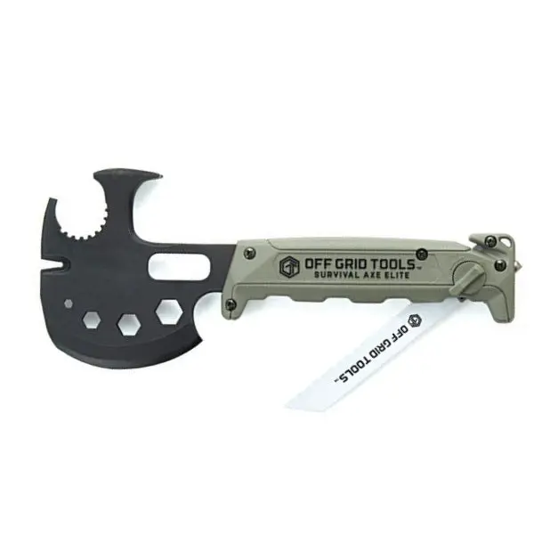 OGT Survival Axe ELITE – Full-Tang Tactical Hatchet in Forest Green